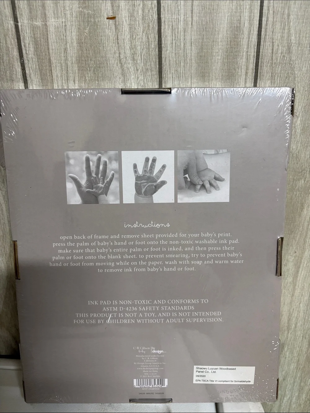 Gibson White Baby First Prints Keepsake Frame